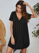 V-Neck Short Sleeve Lounge Dress Trandify Deal