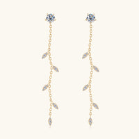 1.38 Carat Moissanite 925 Sterling Silver Leaf Earrings Trandify Deal