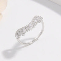 925 Sterling Silver Inlaid Zircon Ring Trandify Deal