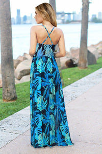 Crisscross Printed Surplice Cami Dress - Trandify Deal