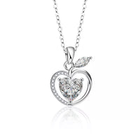 2 Carat Moissanite Pendant Necklace for Women, Sterling Silver