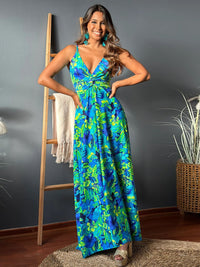 Twisted Printed V-Neck Cami Dress Trandify deal