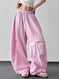 Soft lightweight wide leg pants for women – adjustable waist casual boho chic style