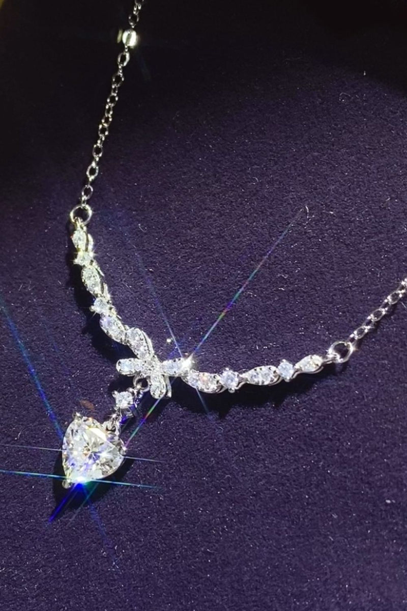 1 Carat 925 Sterling Silver Moissanite Necklace Trandify Deal