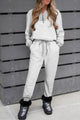 Women’s quarter zip lounge set – soft long sleeve top & jogger pants USA
