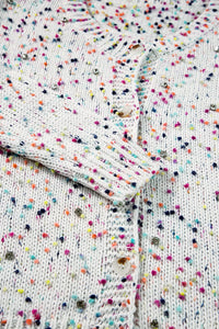 Confetti Button Up Long Sleeve Cardigan - Trandify Deal