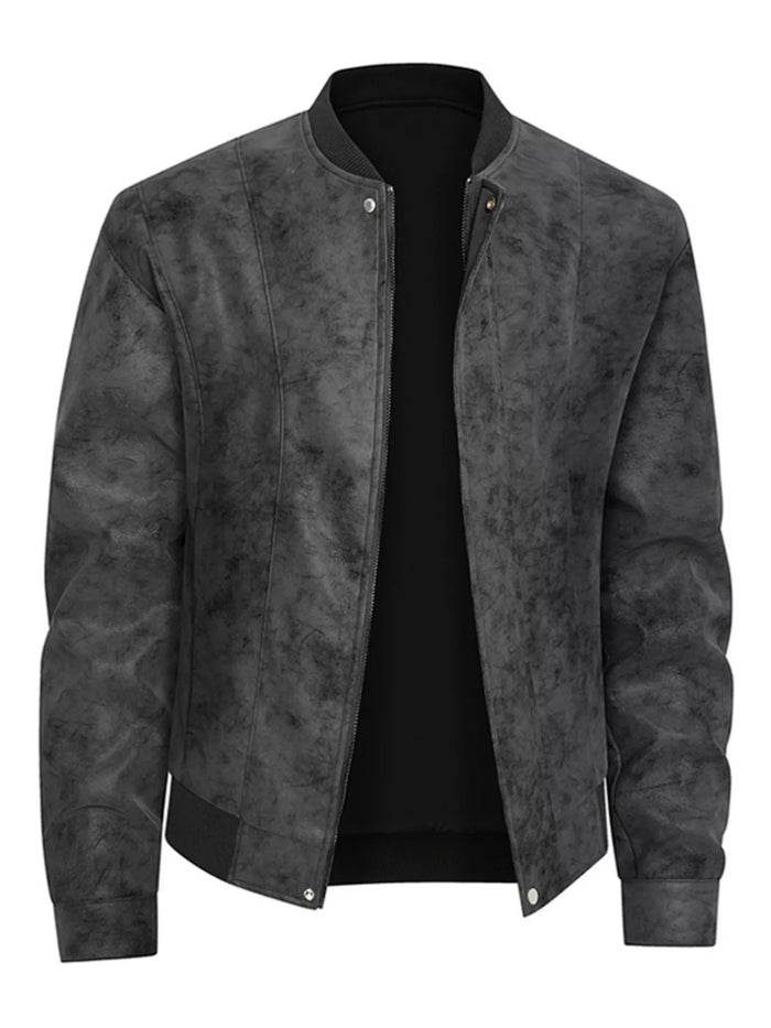 Men's Plus Size Zip-Up Jacket with Pockets - Trandifydeal
