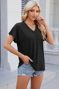 V-Neck Short Sleeve T-Shirt Trandify deal
