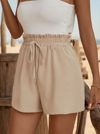 Tied Elastic Waist Shorts with Pockets Trandify deal