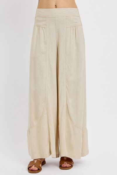 ashionable Wide Leg Pants with Elastic Waist – Comfortable & Stylish | Trandifydeal