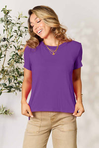 Basic Bae Full Size Round Neck Short Sleeve T-Shirt Trandify deal