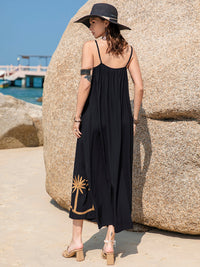 Embroidered Scoop Neck Midi Cami Dress Trandify Deal