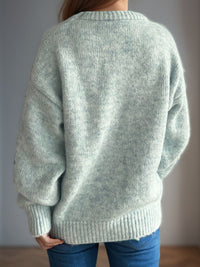 Round Neck Long Sleeve Sweater Trandify Deal