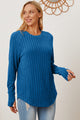 Basic Bae Full Size Ribbed Thumbhole Sleeve T-Shirt Trandify Deal