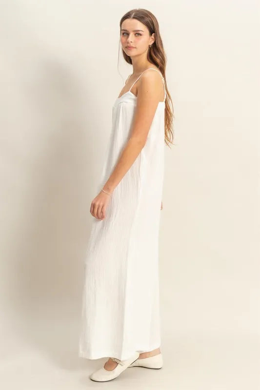 Women’s Breathable Boho Jumpsuit – Casual Spaghetti Strap Style