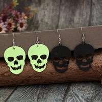 2 Piece PU Leather Skull Dangle Earrings Trandify Deal