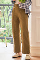 Half Elastic Waist Straight Pants Trandify Deal