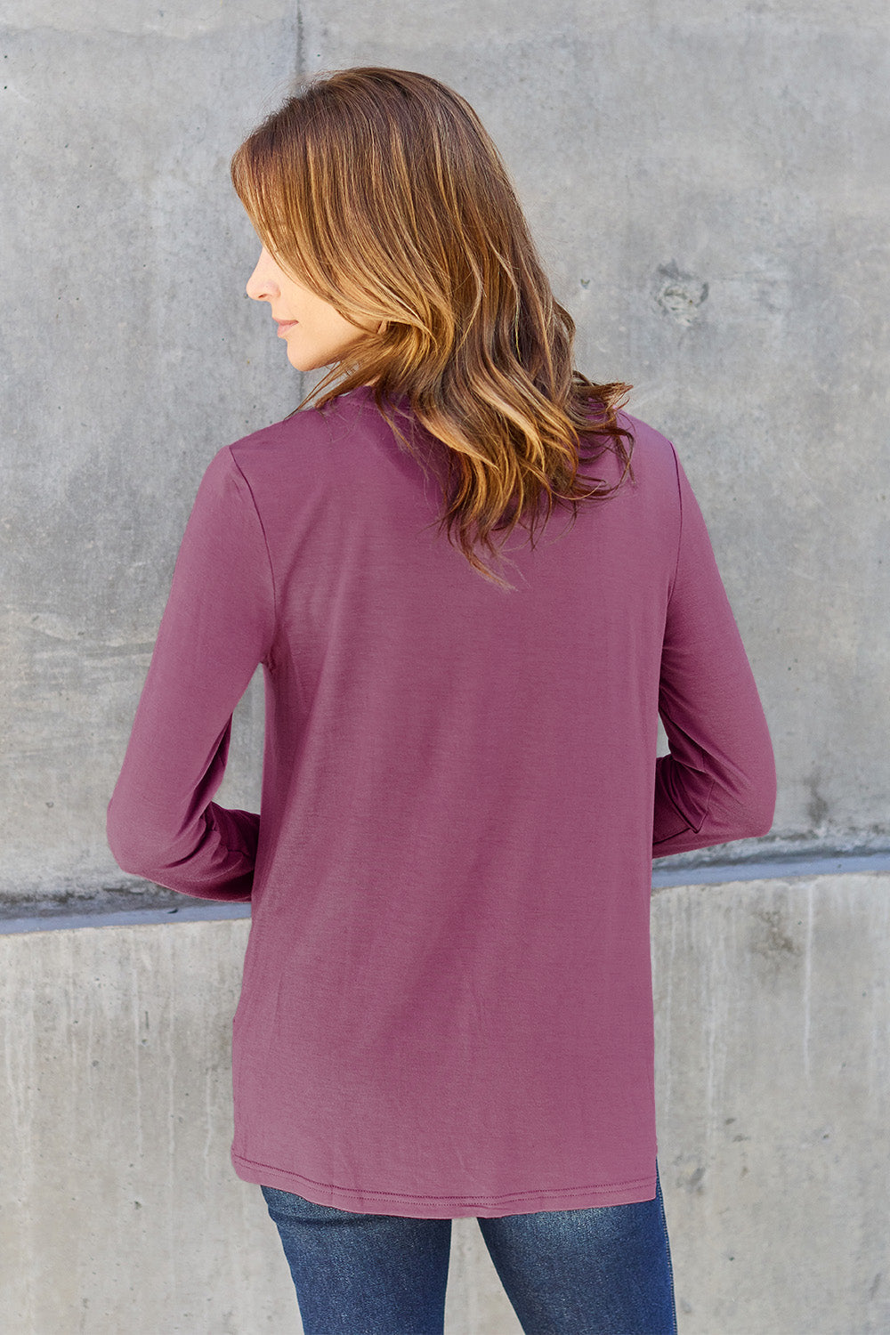 Basic Bae Full Size Round Neck Long Sleeve Top Trandify Deal