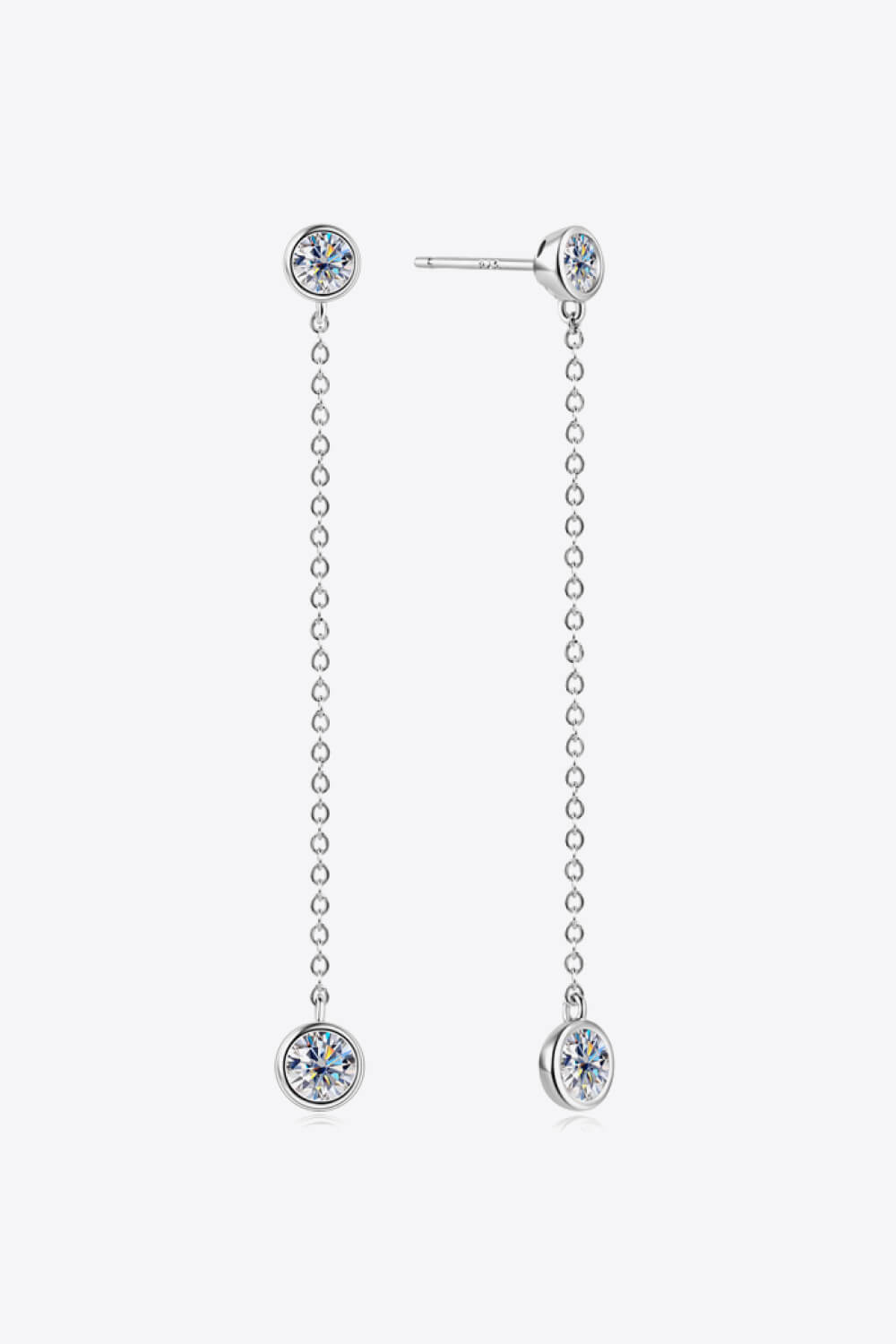 Adored Moissanite Chain Earrings Trandify Deal