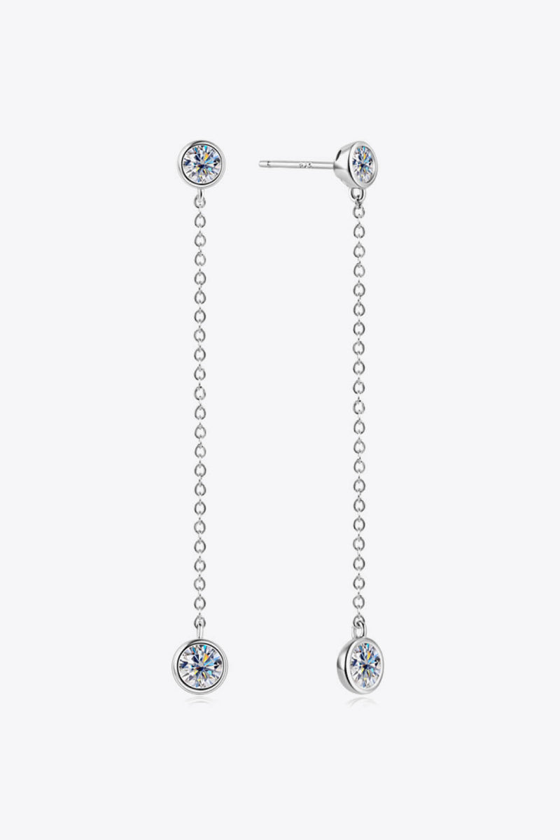 Adored Moissanite Chain Earrings Trandify Deal