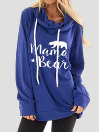 Drawstring Letter Graphic Long Sleeve Hoodie Trandify Deal