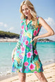 Heimish Floral Johnny Collar Plus Size Dress for Women - Boho Summer Outfit - US Sizes 12-24 - Trandifydeal