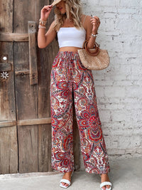 Printed Wide Leg Pants Trandify deal