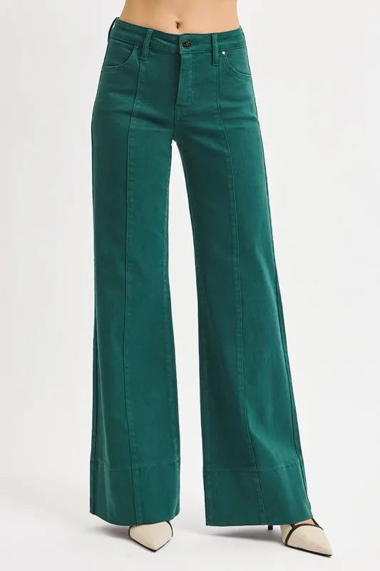 Plus Size Tummy Control Wide Leg Jeans for Women – Mid Rise & Comfort Fit