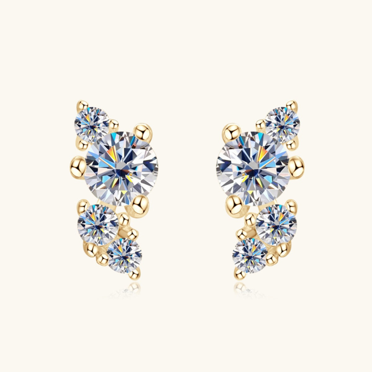 925 Sterling Silver Moissanite Stud Earrings Trandify Deal