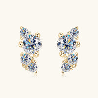 925 Sterling Silver Moissanite Stud Earrings Trandify Deal
