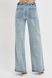 RISEN Women's Straight Leg Jeans with Pockets - Trandify Deal