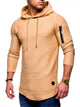 Men's Plus Size Slim Fit Hoodie | Long Sleeve Cotton Blend Pullover