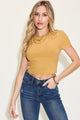 Basic Bae Full Size Ribbed Round Neck Short Sleeve T-Shirt Trandify Deal