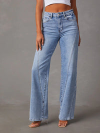 High Waist Straight Jeans with Pockets Trandify deal