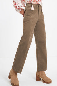 Half Elastic Waist Straight Pants Trandify Deal