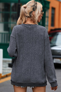 Valentine’s Day LOVE Round Neck Long Sleeve Sweatshirt - Trandify Deal
