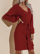 FAM-FAM Surplice Long Sleeve Mini Dress Trandify Deal