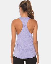 Full Size Scoop Neck Wide Strap Active Tank Trandify deal