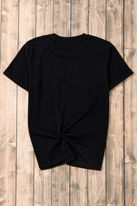 USA Rhinestone Round Neck Short Sleeve T-Shirt - Trandify Deal