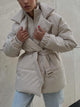 Puffer Long Sleeve Winter Coat with Belt Trandify Deal
