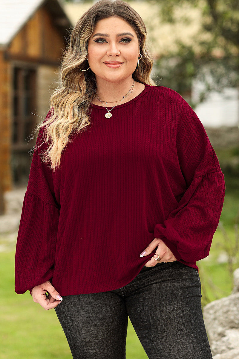 Plus Size Round Neck Dropped Shoulder T-Shirt Trandify deal