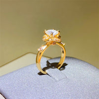 1 Carat Moissanite Zircon 925 Sterling Silver Ring Trandify Deal