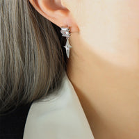 Zircon Copper Geometric Drop Earrings Trandify deal