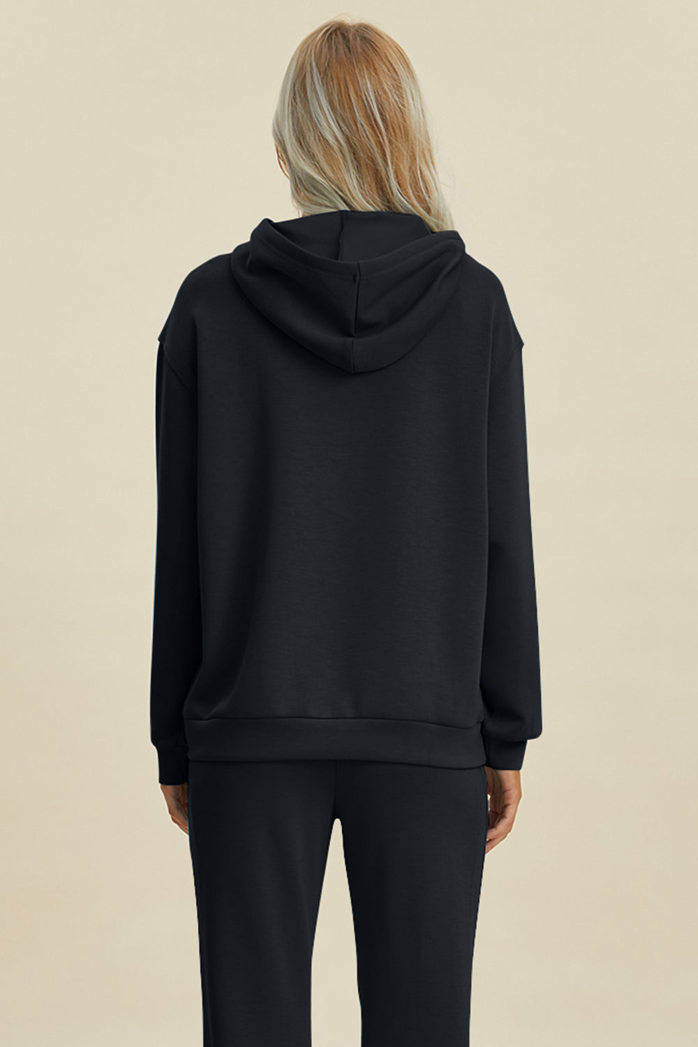 Basic Bae Full Size Air Scuba Drawstring Long Sleeve Hoodie with Kangaroo Pocket Trandify Deal