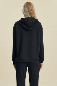 Basic Bae Full Size Air Scuba Drawstring Long Sleeve Hoodie with Kangaroo Pocket Trandify Deal