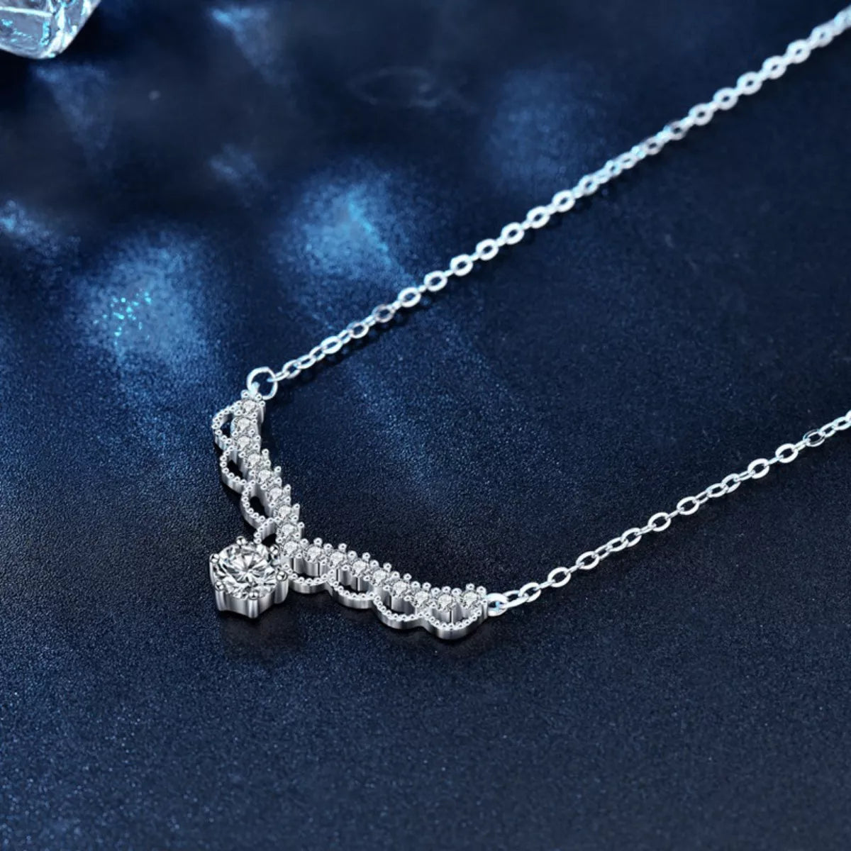 0.5ct Moissanite Sterling Silver Necklace for Women