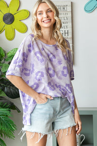 HOPELY Print Waffle Oversized T-Shirt Trandify deal