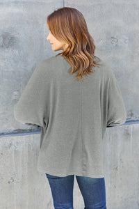 Double Take Full Size Round Neck Long Sleeve T-Shirt Trandify Deal