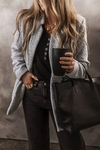 Open Front Long Sleeve Jacket Trandify Deal