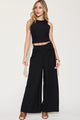 Basic Bae Full Size Ribbed Tank and Wide Leg Pants Set Trandify Deal